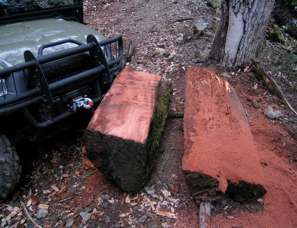 Milling wood at Big Dream Ranch