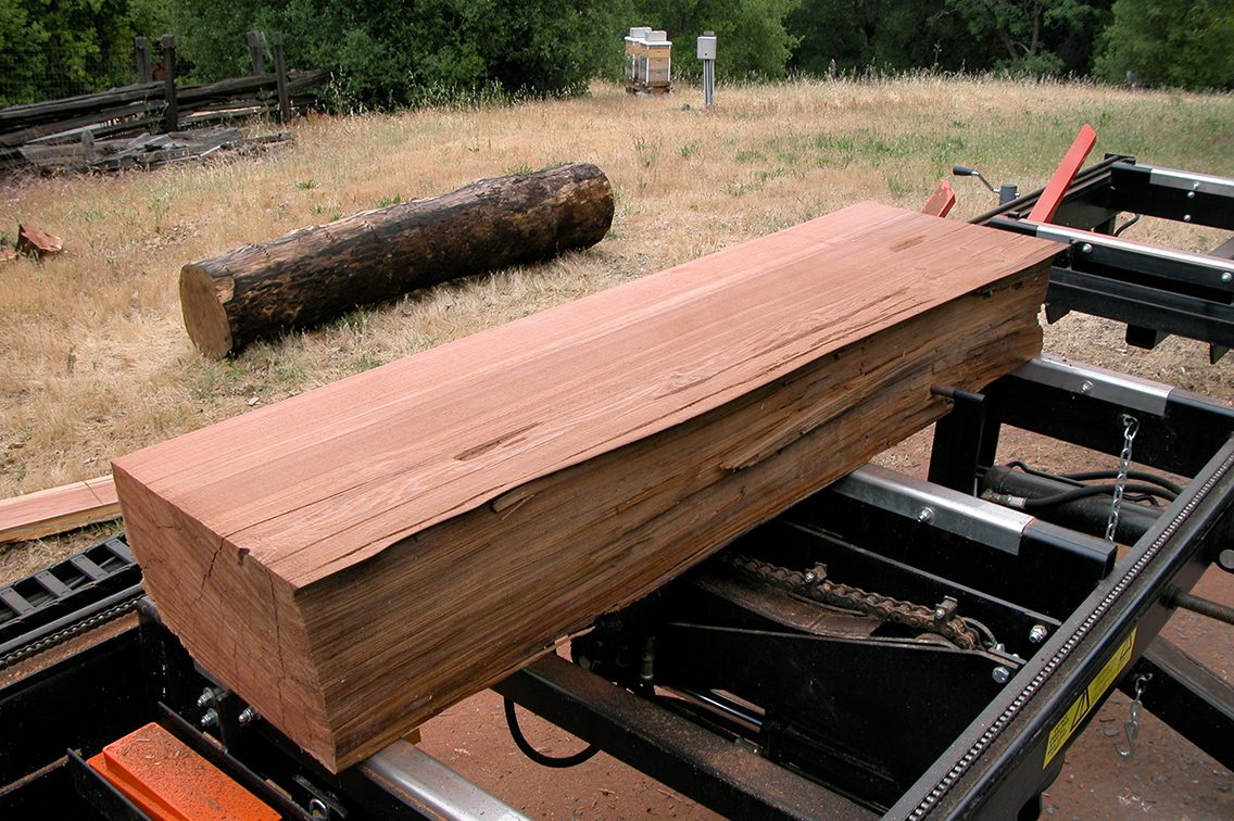 Milling wood at Big Dream Ranch