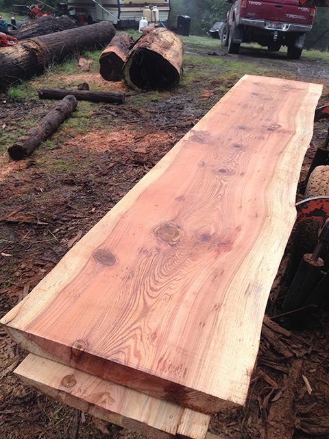 Milling wood at Big Dream Ranch